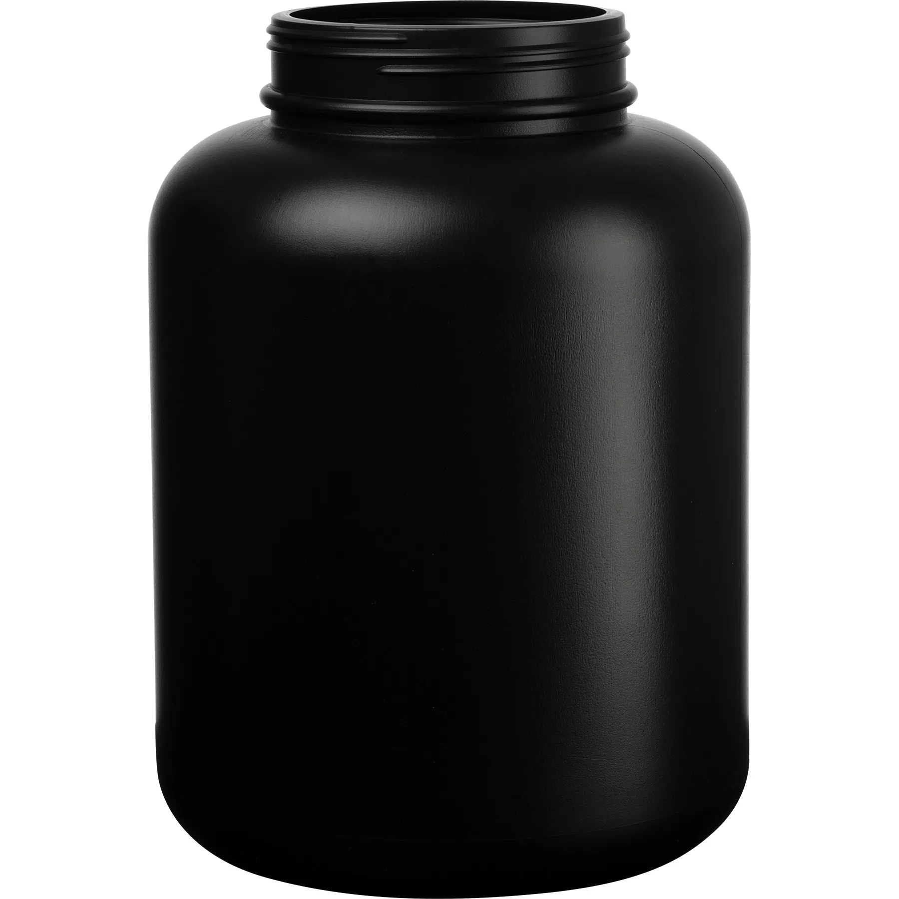 1.8 Gallon Black HDPE Plastic Wide Mouth Jar, 120mm 120-400, 230 Grams