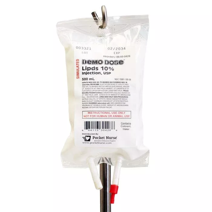 Demo Dose 10% Lipids IV Fluid 500 mL -For Training Use Only