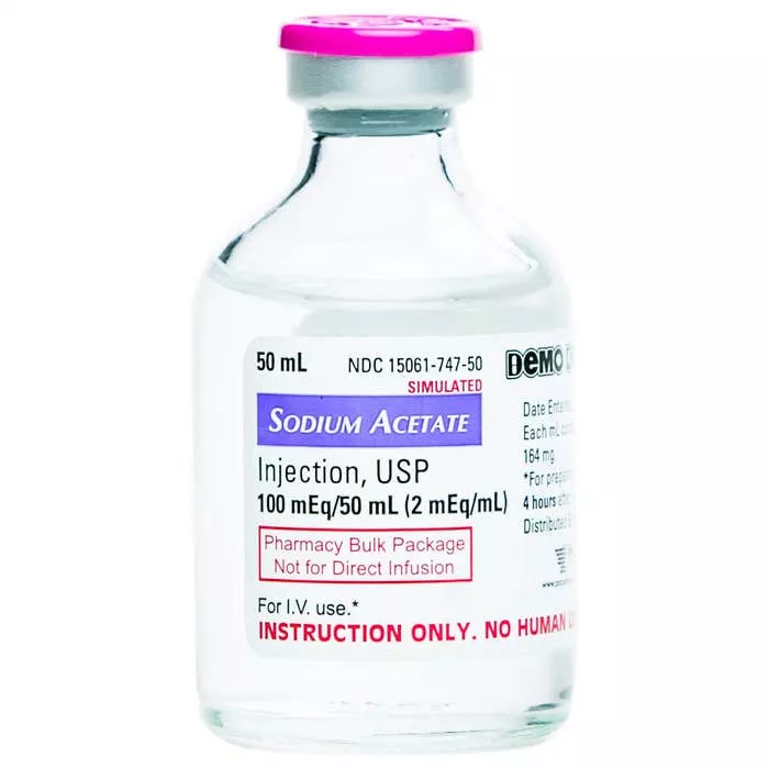 Demo Dose Sodim Acetat 2mEq/mL 50mL -For Training Use Only