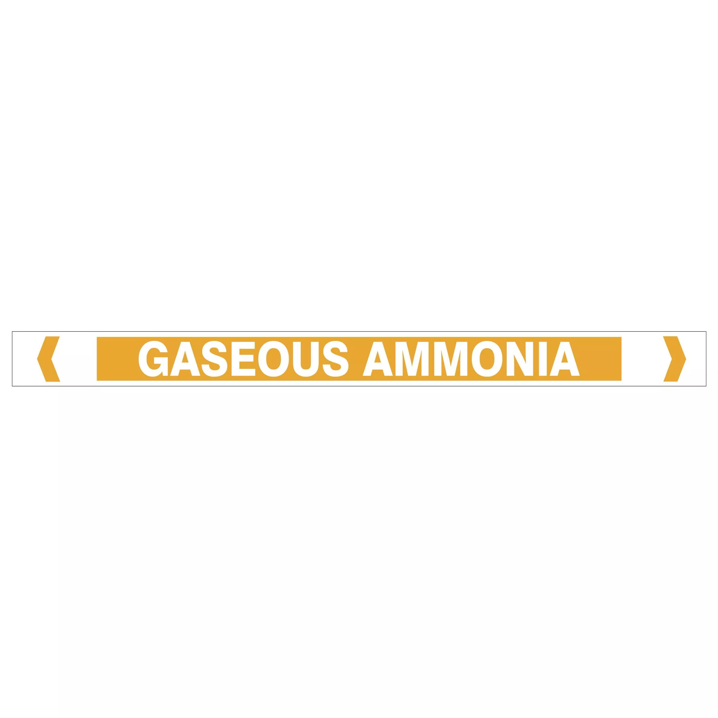 Gaseous Ammonia Pipe Markers