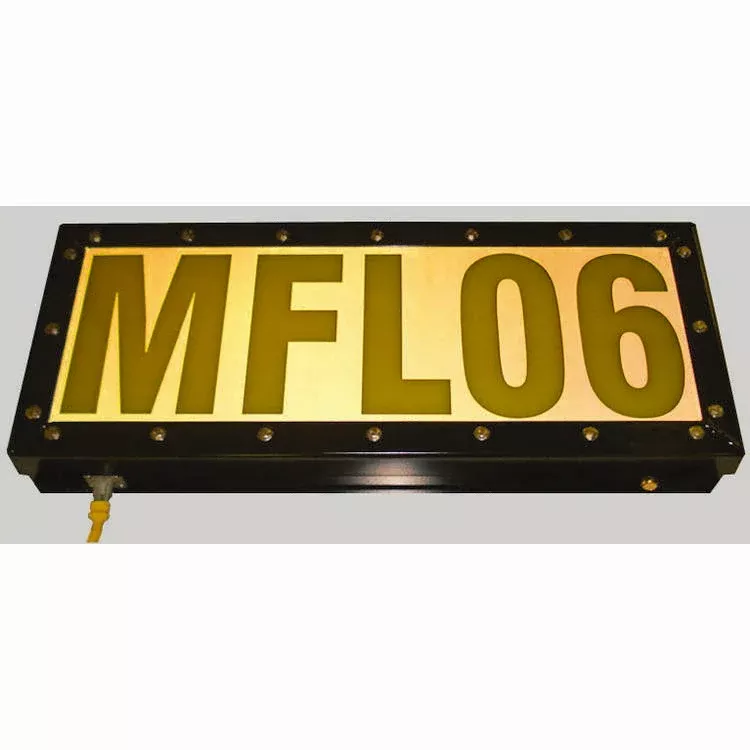 LED Lighted Aluminum Unit Number Sign - Model LUN24X16