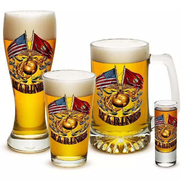 Marine Corps Glassware Gift Set