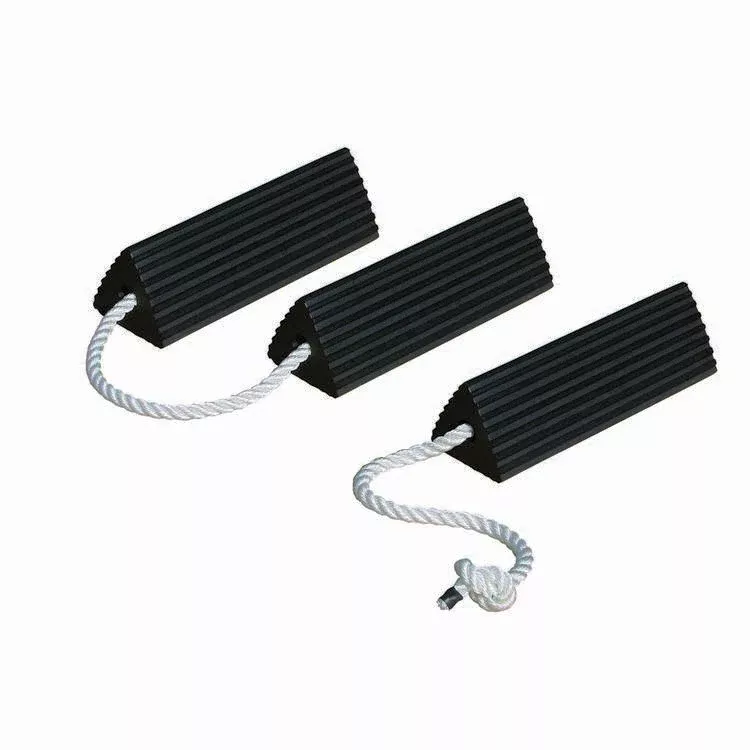 Pair Rubber Chock Black 24" X 5" X 5" - Model RC5524-P