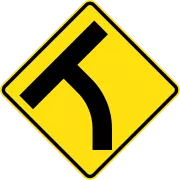 “t” Intersection – Curved Approach (Regulatory) (L or R)