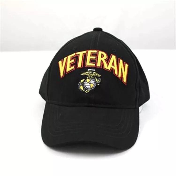USMC Veteran EGA Black Baseball Hat